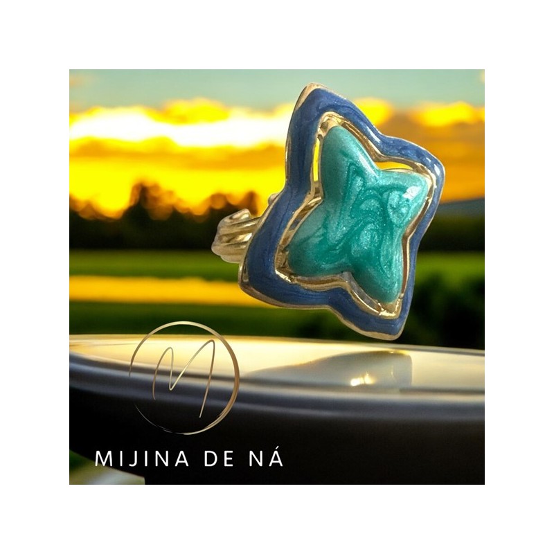 Aw26 Mdn Anillo Estrella Azul