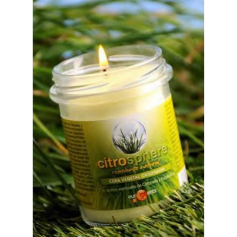 Vela Cera Vegetal de aceites esen. Citronela